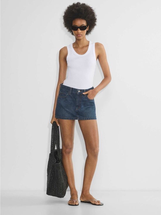 Denim Forum Dresses & Skirts - Aritzia Denim Forum The ‘90s Vintage Micro Denim Skirt Size 29 NWT